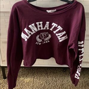 Maroon crop top